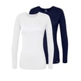 thumbnail image 1 of Adar Underscrubs for Women Multi Color 2 Pack - Long Sleeve Underscrub Comfort Tee, 1 of 7