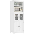 thumbnail image 1 of HOMCOM Armoire de Garde-Manger Autoportante de Cuisine 63 Pouces pour Rangement des Aliments avec Étagères Blanc, 1 of 10