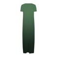 thumbnail image 4 of fatyb Robes Maxi à Manches Courtes pour Femmes Col Ras du Cou Décontractées Longues Robes Imprimées Robes T-Shirt d'Été, 4 of 5