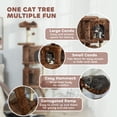 thumbnail image 4 of PawHut Arbre à Chat de 63 Pouces avec Poteaux à Griffer en Sisal, Condos, Imprimé Léopard, 4 of 10