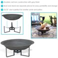 thumbnail image 3 of Sunnydaze Foyer Extérieur de Camping Ou de Jardin en Fonte avec Finition Résistante à la Chaleur Bol Rond Moderne avec Support - 23 Pouces - Bronze, 3 of 5