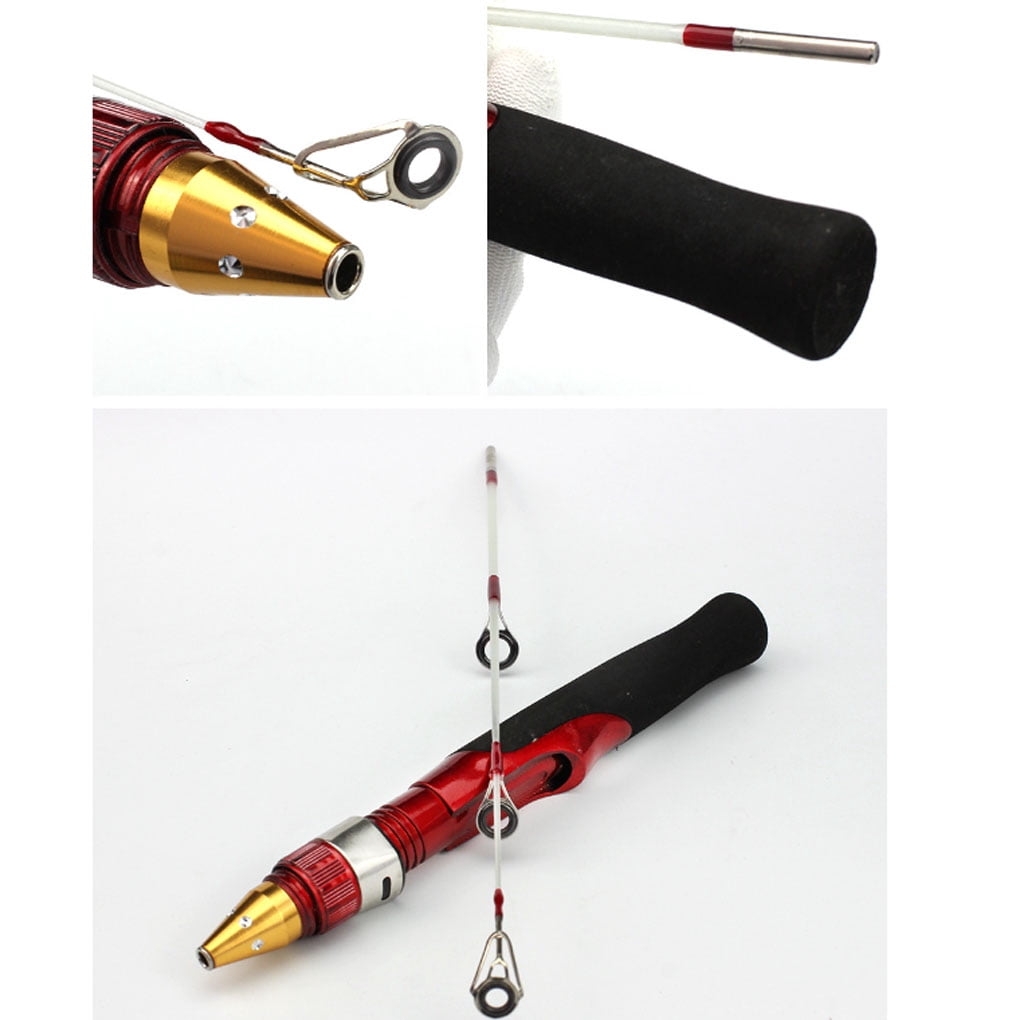 pitrice Red Ice Fishing Rod Glass Fiber Retractable Spinning Rods Boat Pole Poles Tackle Winter Fittings Equipment Tools Type 1 Type 1