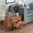 thumbnail image 1 of Benzara BM154627 Contemporary 2 Drawers Wood Nightstand, Brown, 1 of 3
