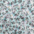 thumbnail image 1 of oneOone Rayon Aqua Blue Fabric Tropical Leaf With Abstract Texture Sewing Material Print Fabric By The Yard 56 Inch Wide, 1 of 4