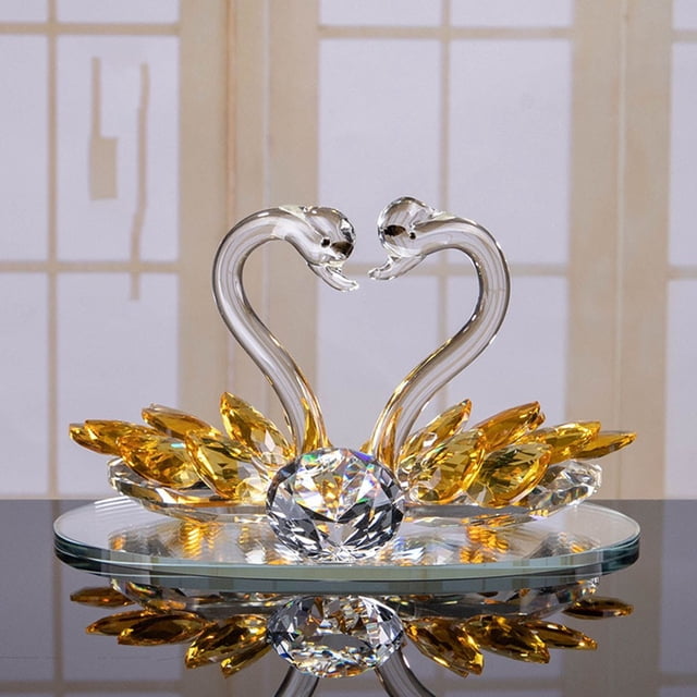 Crystal Swan Ornament Home Decoration Crafts Crystal Decoration Living Room