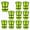 Neon Green, variant on TOPTIE 5-Pocket High Visibility Zipper-Front Safety Vest with Reflective Strips Uniform Vest, Pack of 10-White-XXL