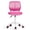 Rose, variant on Giantex Swivel Office Desk Chair, Small Armless Task Chair with Hollow-out Back, Upholstered Mesh Seat, Sturdy Construction, Height Adjustable Computer Chair for Study