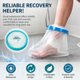 thumbnail image 5 of Housse Réutilisable Imperméable pour Plâtre de Pied, Protecteur de Plaie Post-Chirurgie pour Fracture Adulte, Manchon de Protection de Bain pour Garder le Plâtre de Pied Sec pour la Douche, 5 of 5