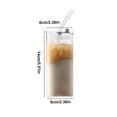 thumbnail image 2 of Heat-Resistant Glass Cup - 400ML, Straw, for Coffee, Juice & Outdoor Use, 2 of 8