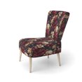 thumbnail image 3 of Designart « Grand Regency Damask I » Fauteuil d'Appoint Rembourré à Motif Floral Rouge - Fauteuil de Style Champêtre pour Salon, 3 of 7