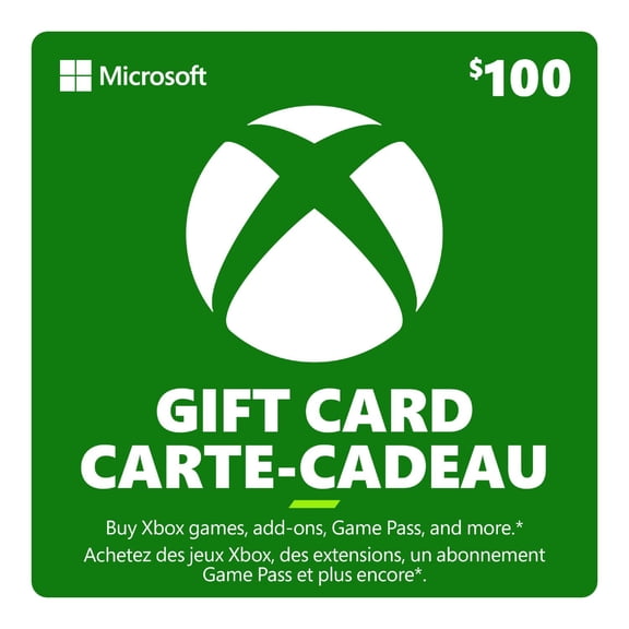 Carte-cadeau Xbox de 100 $ (Code numérique)