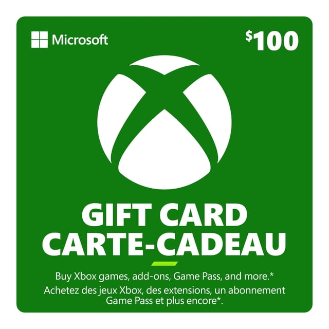 Carte-cadeau Xbox de 100 $ (Code numérique)