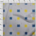 thumbnail image 2 of oneOone Cotton Silk Fabric Small Motif Ikat Print Fabric BTY 42 Inch Wide, 2 of 4