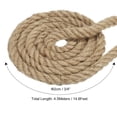 thumbnail image 2 of Unique Bargains 3/4 Inch 14.8 Feet Jute Rope Natural Manila Rope 4 Strand Twisted Thick Heavy Twine Rope, 2 of 5