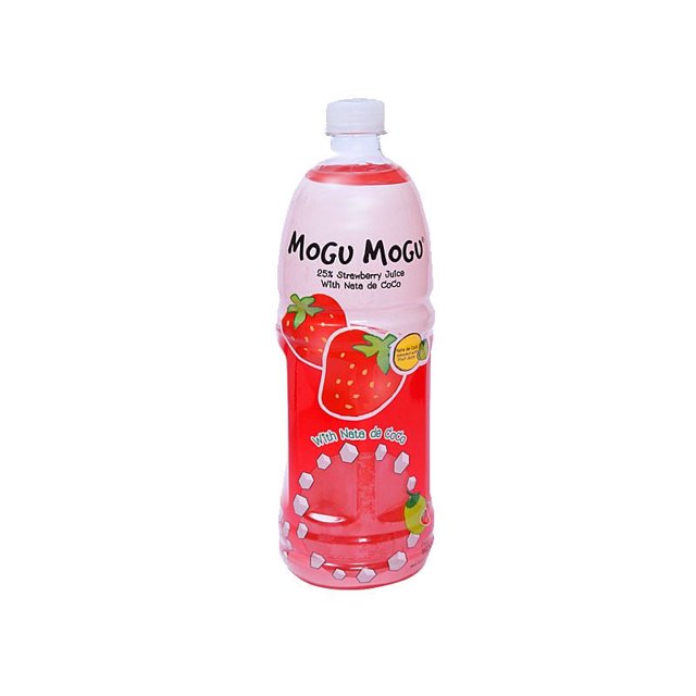 MOGUMOGU Boisson au Jus de Fraise avec Nata de Coco