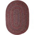 thumbnail image 1 of Rhody Rug Sophia Oval Braided Indoor-Outdoor Rug, Burgundy Red, 2 x 4 ft., 1 of 1