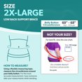 thumbnail image 2 of BraceAbility Plus Size Women's Back Brace for Female Lower Back Pain - XXL Ladies Soft White Elastic Lumbar Compression Obesity Support Belt Girdle is Discreet Under Clothes (2XL), 2 of 5