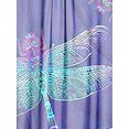 thumbnail image 4 of Daeful Robe d'Été à Bretelles, Robe Midi, Robes Trapèze, Femmes, Décontractée, Imprimé Floral, Évasée, Libellule, 4TG, 4 of 9