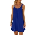 thumbnail image 1 of Pompotops Robe de Plage pour Femme, Paréo de Bikini, Tenue de Plage, Décontractée, Vacances, Courte, d'Été, Dos Nu, 1 of 7