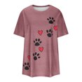 thumbnail image 3 of RKSTN Blouses pour Femmes Été Col Rond T-shirts Imprimés Mode Confortable Ample Décontracté Blouses Féminines Tops, 3 of 4