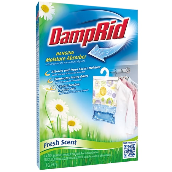 WM Barr & Dehumidifier FG80 Damprid; Granules In Hanging Bag Style; 14 Ounce; Not Refillable; Fresh Scent; Single