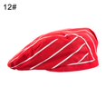 thumbnail image 1 of Unisex Beret Geometric Pattern Duck Mouth Style Men Women Pure Color Short Brim Chef Hat for Baker, 1 of 8