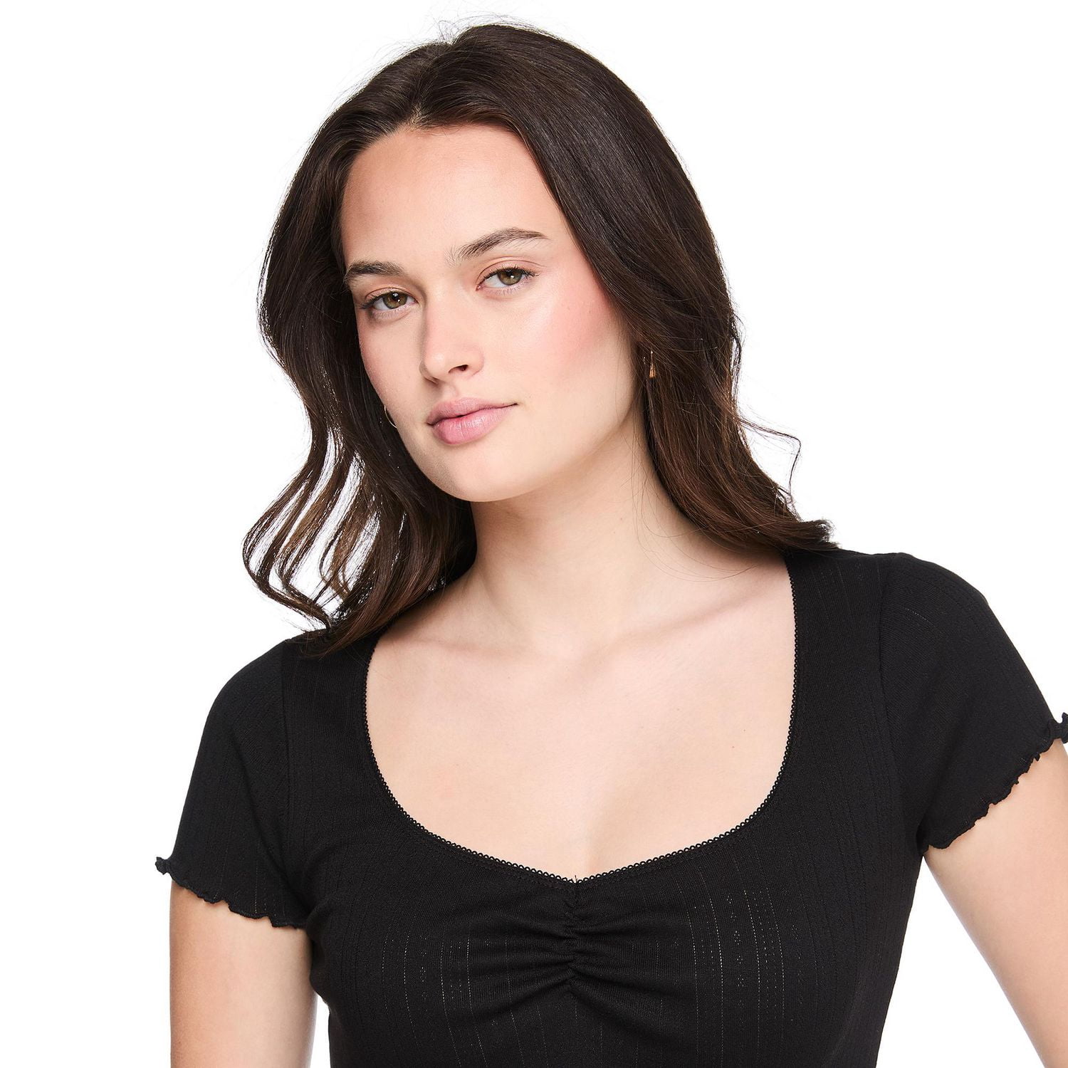 No Boundaries Women'S Pointelle T-Shirt
