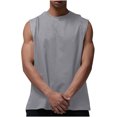 thumbnail image 1 of Besolor Men's Athletic Tank Tops Crewneck Sleeveless Workout Shirts Casual Muscle Gym Solid Color Base Tees, 1 of 3