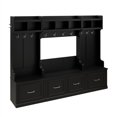 thumbnail image 1 of Bowery Hill Full Traditional Engineered Wood Entryway Set in Black Suede Oak, 1 of 7
