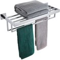 thumbnail image 1 of Matte Towel Rack ‘‘ Bathroom Towel Shelf with Double Towel Bars SUS Stainless Steel Wall Mounted BBK, 1 of 9