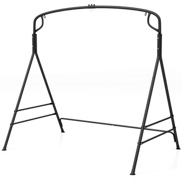 Gymax Metal Porch Swing Stand Heavy Duty Hanging Swing Frame Indoor Outdoor