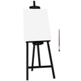 thumbnail image 1 of HOMCOM Chevalet Artistique Pliant Réglable de 55 Pouces Support d'Exposition pour Peinture Noir, 1 of 9