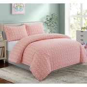 Marina Decoration Kids Girls Toddlers Cute Printed 600 Thread Count Soft Cotton Blend Percale Duvet Cover Set with Corner Tie and Zipper, Pink Unicorn Rainbow Pattern