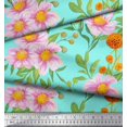 thumbnail image 2 of Soimoi Poly Georgette Fabric Leaves & Wild Flower Print Fabric by the Yard 52 Inch Wide, 2 of 3