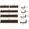 thumbnail image 3 of Wall Mounted Floating Shelves Set of Rustic Wood Wall Shelves for Bathroom Bedroom Kitchen Living Room Storage and Decoration Picture Ledge, 3 of 7