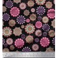 thumbnail image 1 of Soimoi Polyester Crepe Fabric Mandala Kaleidoscope Decor Fabric Printed Yard 42 Inch Wide, 1 of 3