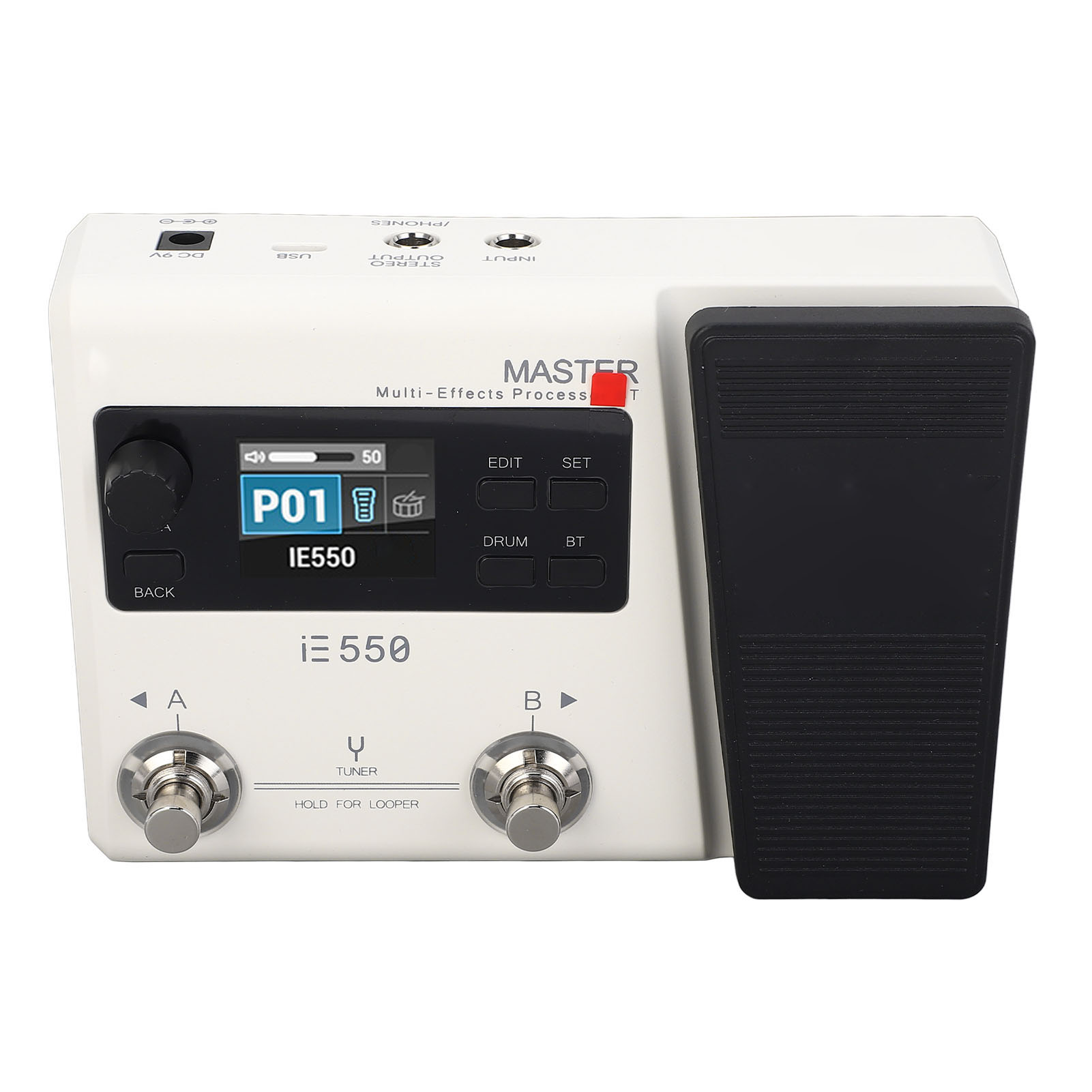 Processeur d'Effets Multiples, Pédale d'Effets pour Guitare Électrique, 100 Rythmes de Batterie, Son Sans Fil, Matériau ABS