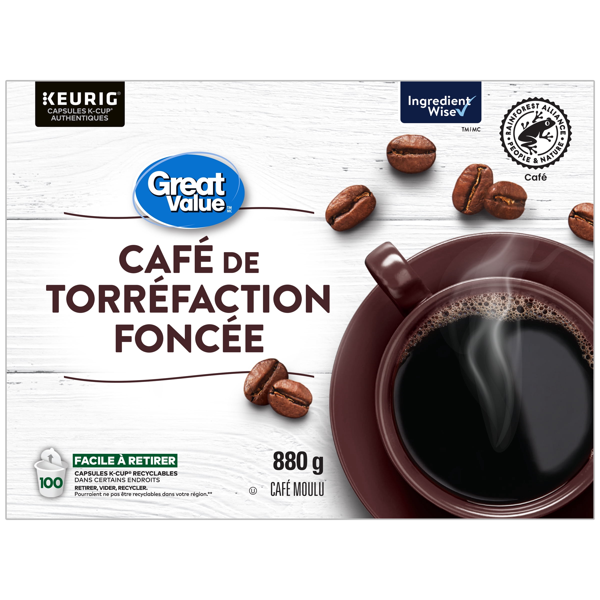 Great Value Dark Roast Coffee 100ct Kcups
