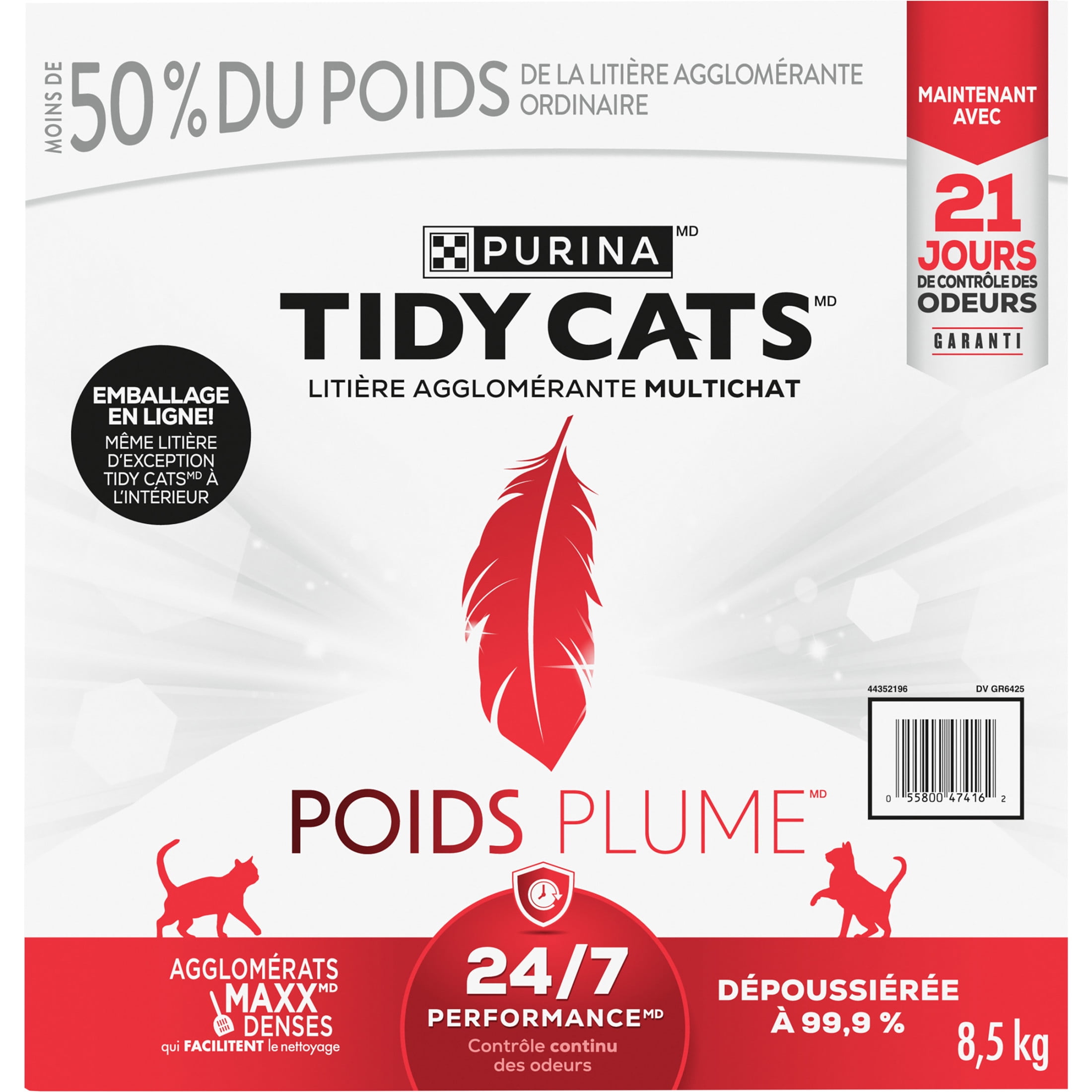 Purina Tidy Cats Poids Plume 24/7 Performance, Litière 8.5 kg
