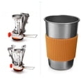 thumbnail image 1 of Camping Cookware Portable Mess Kit Camping Pot and Pans Cooking Set, 1 of 7