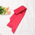 thumbnail image 2 of Ceinture en Soie pour Femmes, Couleur Unie, Simple, Classique, avec Ruban (Rouge), 2 of 8