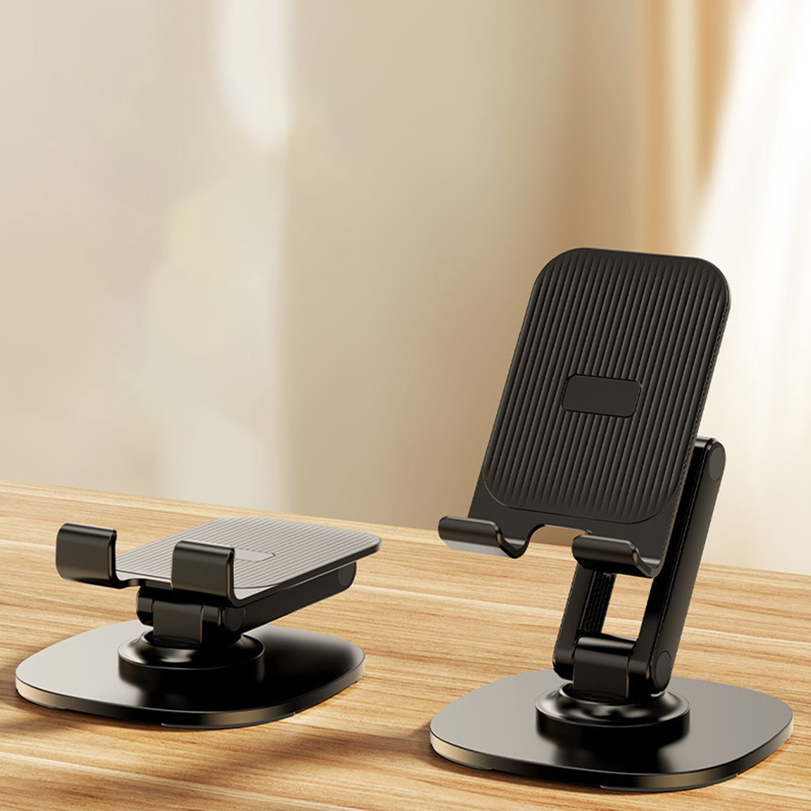 Foldable Phone Stand For Desk 360 Degrees Rotation Height Retractable Cell Phone Portable Cellphone Stand