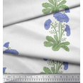 thumbnail image 3 of Soimoi Silk Fabric Leaves & Floral Block Printed Fabric 1 Yard 42 Inch Wide, 3 of 3
