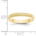 thumbnail image 4 of 10KY 3mm LTW Milgrain Half Round Band Size 10 Size 10, 4 of 4