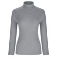 thumbnail image 4 of RKSTN Sweaters for Women Fashion Fall Winter Solid Color Long Sleeve Sweaters Pullove Turtleneck Casual Slim Ribbed Knit Sweater Tops, 4 of 8
