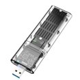 thumbnail image 1 of External M.2 NGFF SATA SSD Enclosure High Speed USB3.0 Gen1 5Gb/S Transparent SATA SSD Hard Drive Case for PC Black, 1 of 7