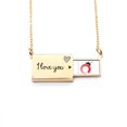 thumbnail image 1 of Body Antennae Ladybug Insects Letter Envelope Necklace Pendant Jewelry, 1 of 3