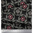 thumbnail image 1 of Soimoi polyester Crepe Fabric Damask Ethnic Print Sewing Fabric Yard 52 Inch Wide, 1 of 3