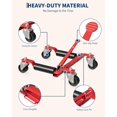 thumbnail image 4 of Car Wheel Dolly with Tire Jack 1500 lbs Capacity Portable Trailer Dolly with Pedal Jack 12in Wheel Support Vehicle Positioning Dolly for Auto Repair and Moving Set of 4 Red, 4 of 7