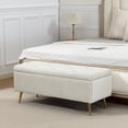 thumbnail image 2 of HOMCOM Banc Ottoman de Rangement avec Pattes en Acier, Grand Coffre de Rangement de 43 Pouces, 2 of 10